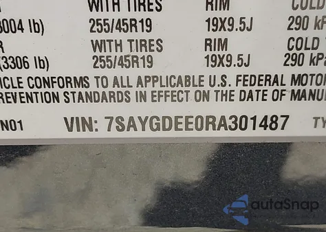 2024 Tesla Model Y из США, поврежденный, VIN 7SAYGDEE0RA301487
